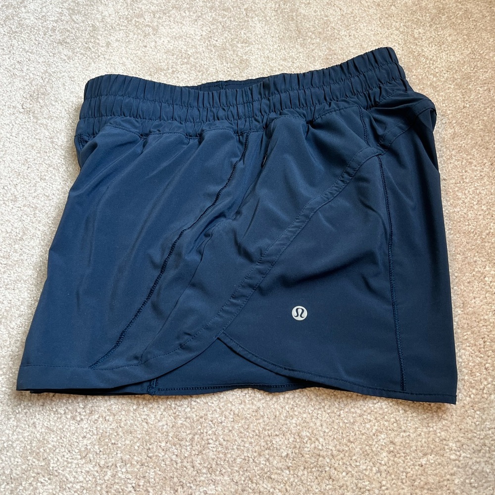 SOLD!! Lululemon track that shorts Navy